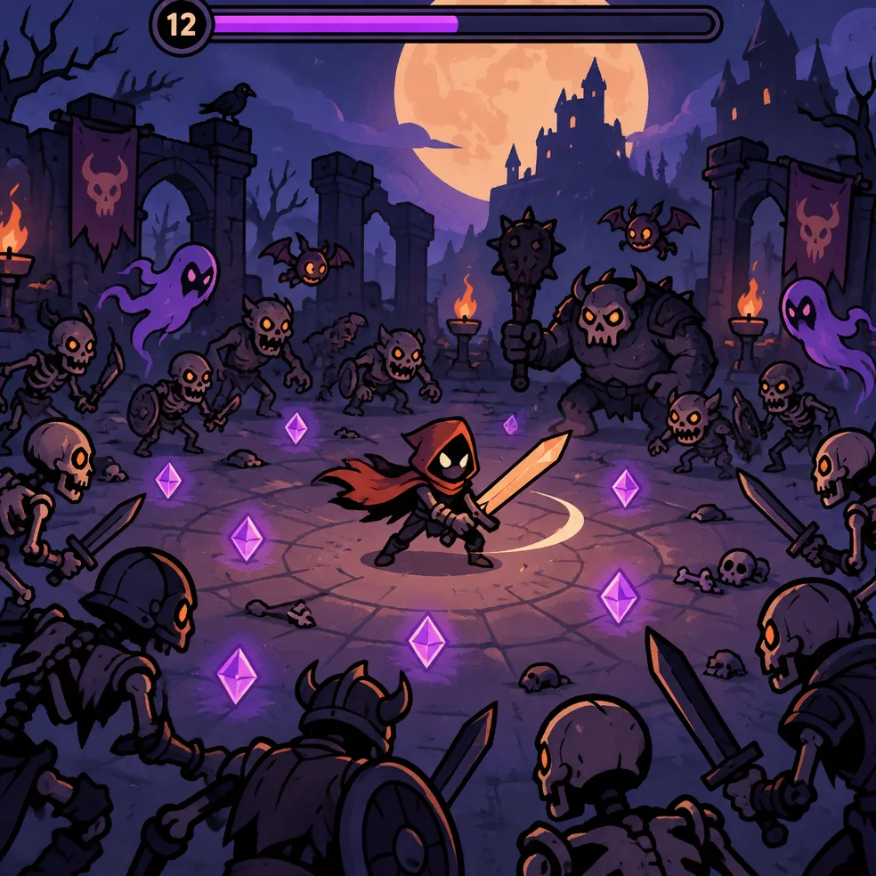 Survivors game concept art in the spooky cartoon look